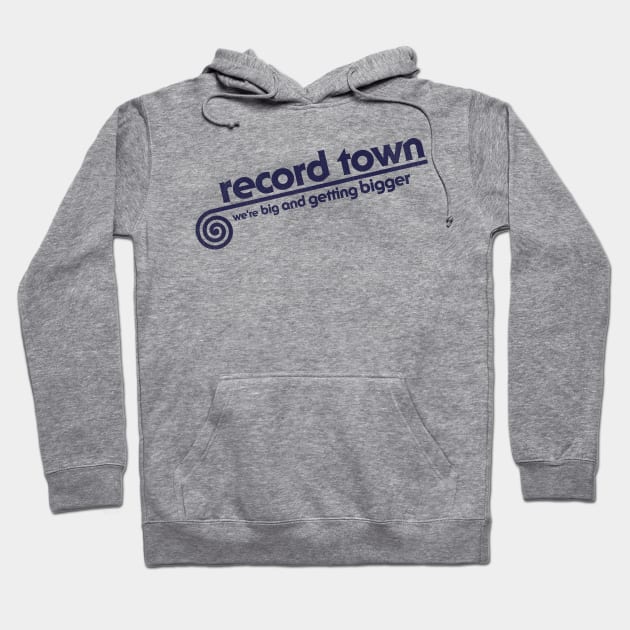 Record Town Defunct 80s Music Store Hoodie by darklordpug